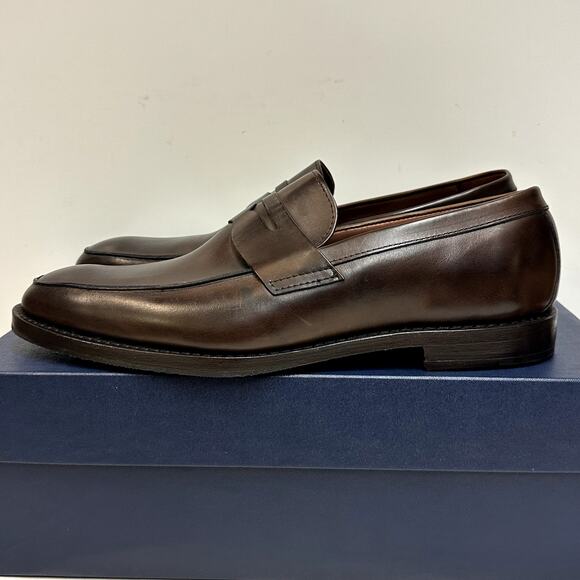 NIB Allen Edmonds x Brooks Brothers Presidio Penny Loafers Brown USA 10.5 D main image 6